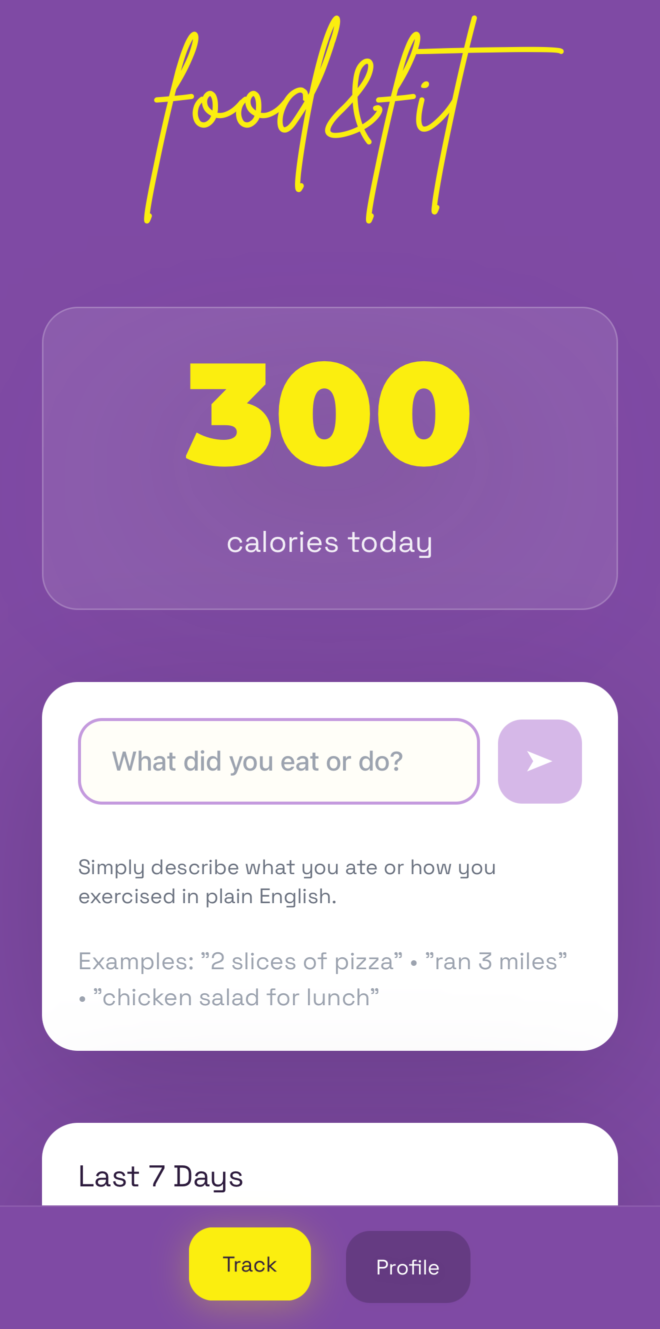 Food & Fit App - Track meals in seconds